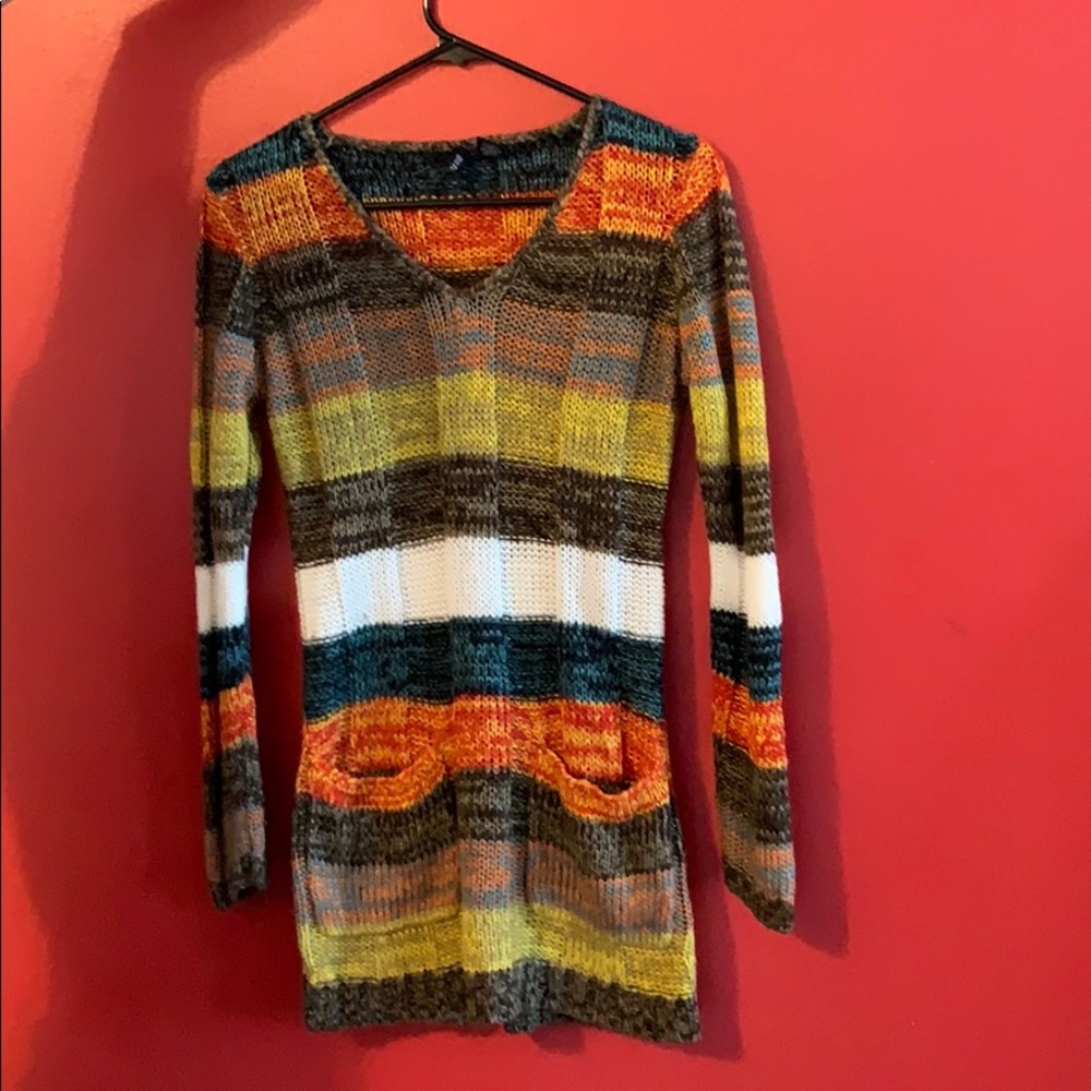 A sweater dress